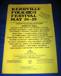 1977-05-26 until 29 6th annual Kerrville Folk Festival