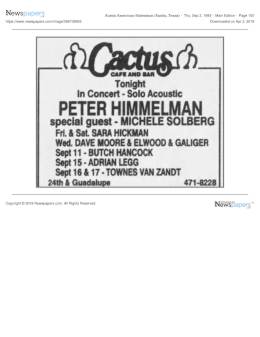 1993-09-16 and 17 the Cactus Cafe-Austin-TX