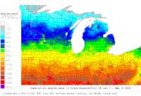 Great Lakes Central base 41 degree-days to date