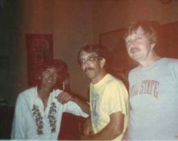 1980-xx-xx -ties-with Mickey at KUT Music host-Larry Monroe